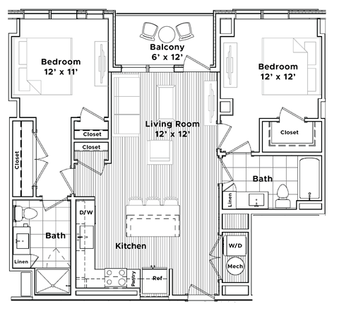 a floor plan of a house at Madison West Elm, Conshohocken